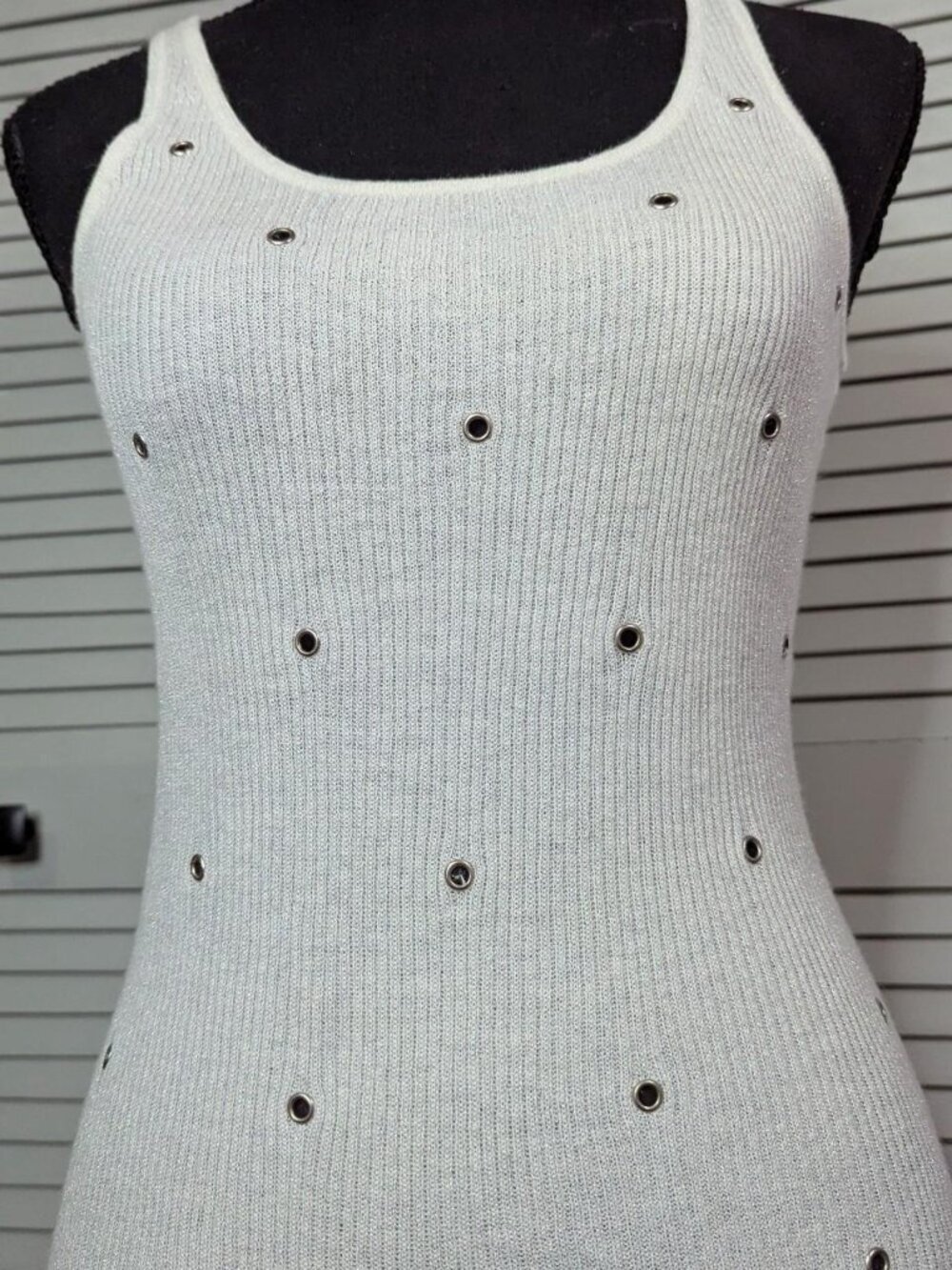 Vintage Grommet Hole shimmery tank top